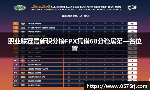 职业联赛最新积分榜FPX凭借68分稳居第一名位置